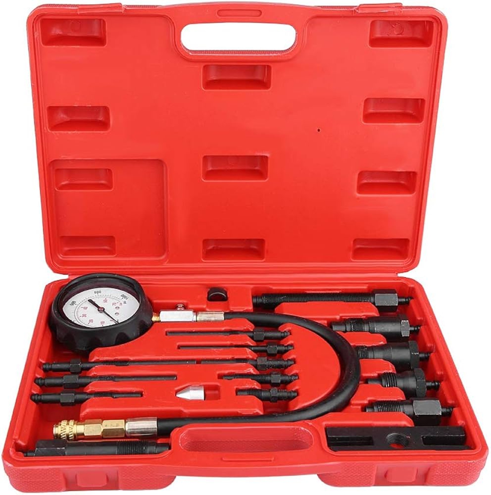 17 pc Diesel Engine Compression Tester Kit Tool Set Automotive Compressor