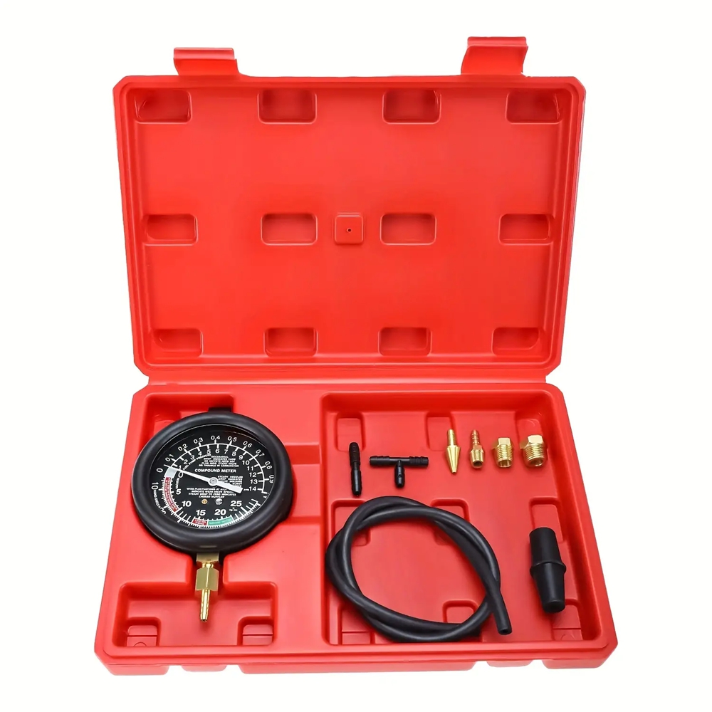 FreeTec Fuel Pump & Vacuum Tester Carburetor Valve Pressure Tester Gauge Kit Car Truck