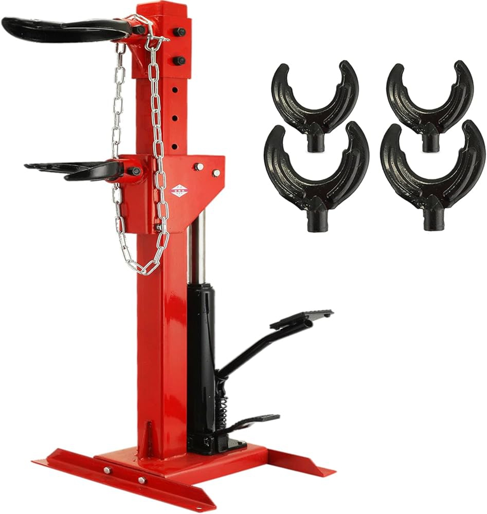 Hydraulic Spring Compressor, Strut Spring Compressor, 3 Ton 6600 lbs Hydraulic Jack Capacity, Coil Spring Compressor for Strut Spring Removing, Auto Car Van Repair 2 Large & 2 Small Clasp Attachments