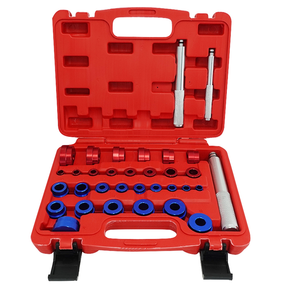 33pcs Bearing Press Kit, Bearing Race Seal Drive Set With Adapter, Bushing Drive With 3 Knurled Handles For Wheel Bearing Mounting 33pcs Set