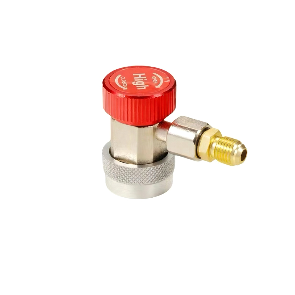 A/C R134A Adapter Set - Quick Coupler Hose Connector, Puncture Style R134A Can Tap, Tank Adapter and Valve Core Remover