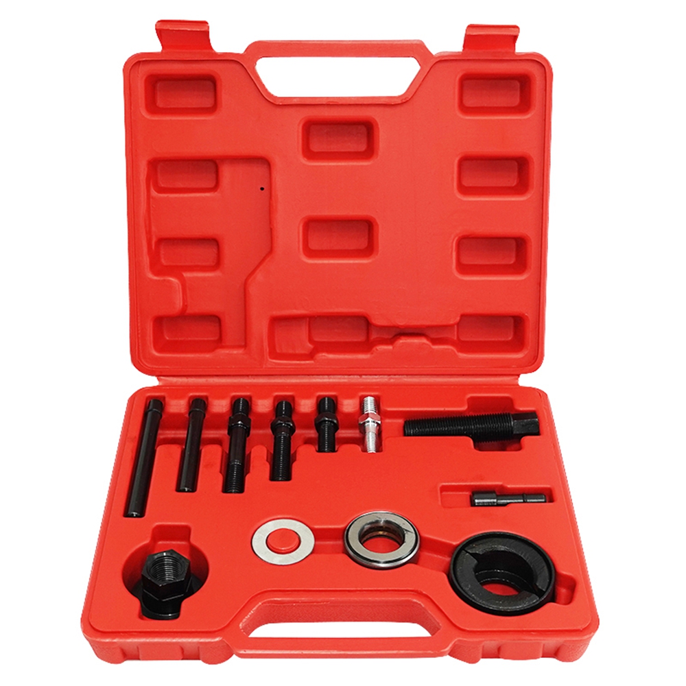 Pulley Puller Tool, 13 pcs Pulley Puller and Installer Kit Car Power Steering Alternator Pump Pulley Puller Remover Disassembly Installer Tool for Most Engines