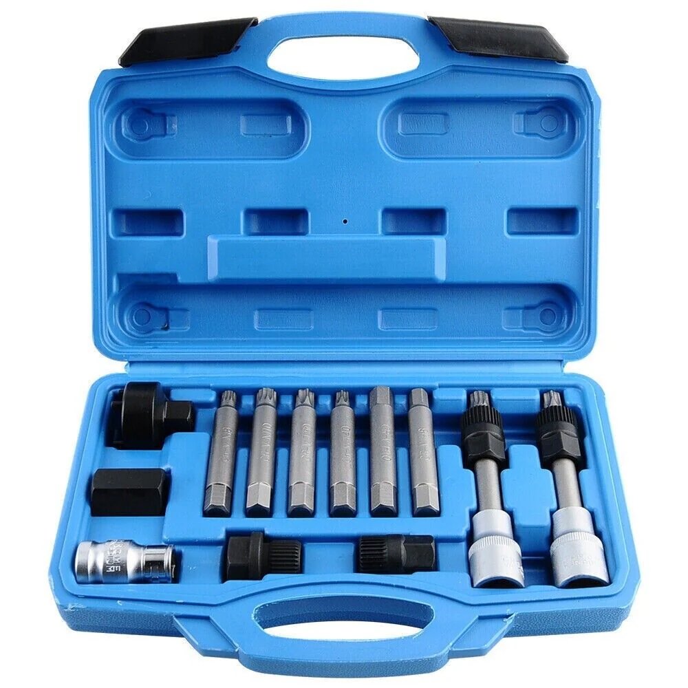 13 Piece Alternator Free Wheel Pulley Removal Set