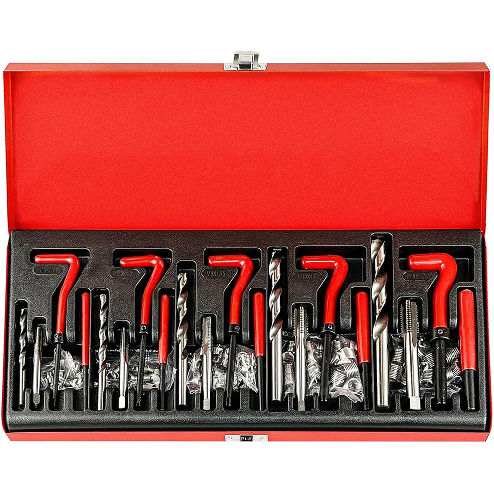 131pcs Herramienta Reparación Rosca Insertos Helicoil M5-m12