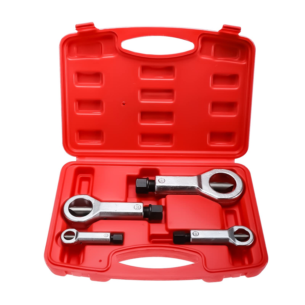 Nut Splitter 4 pcs Set Heavy Duty Broken Damaged Screw Nut Removal Splitting Tools 9-12mm/12-16mm/16-22mm/22-27mm