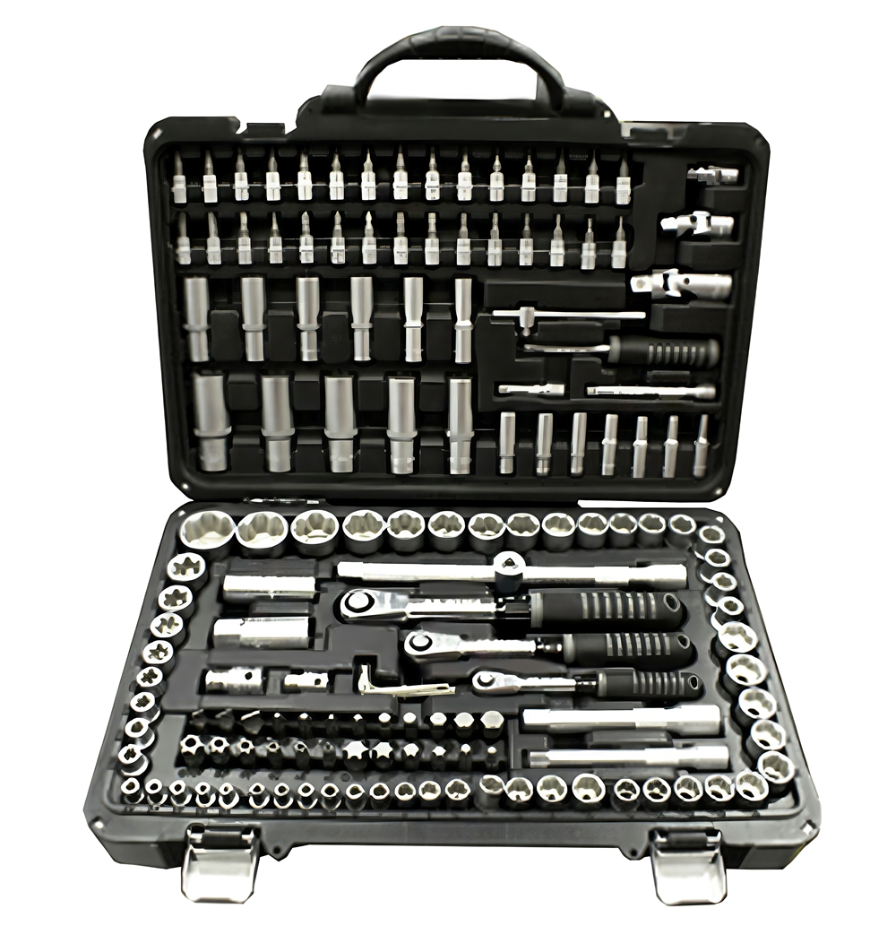 1/4-Inch & 1/2-Inch Drive Socket Wrench Set | 94-Piece Metric Socket Set, Mechanics Tools Kit for Auto Repairing & Household