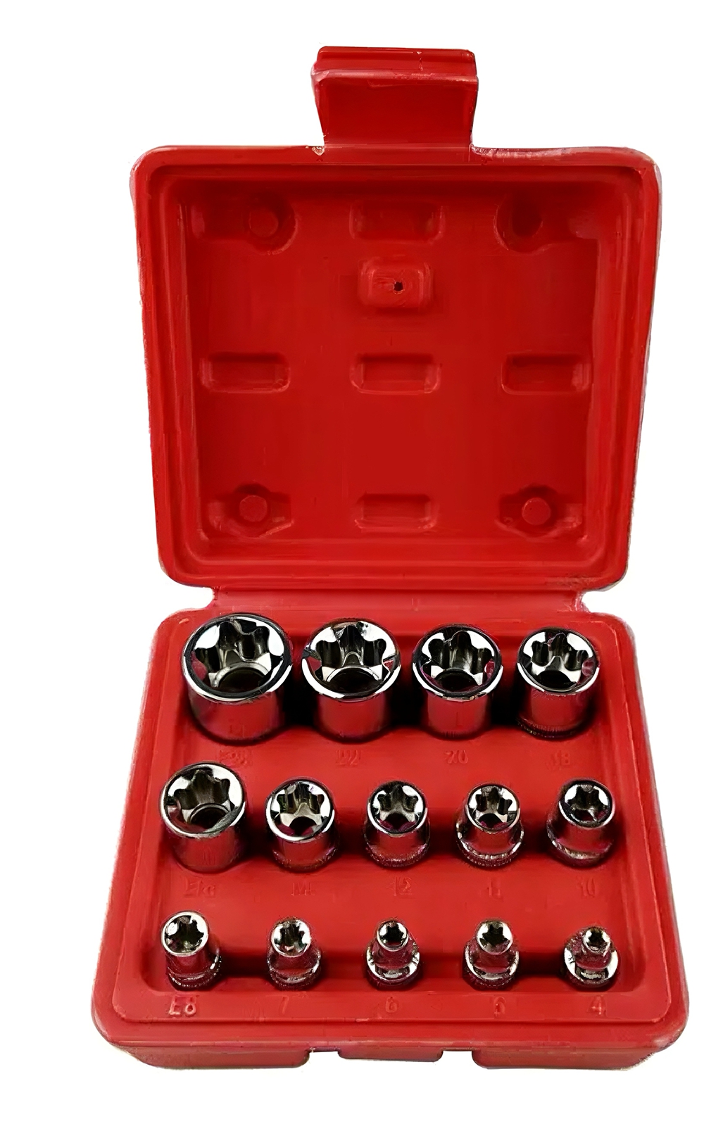14 Piece External Torx Socket Set Female Bit