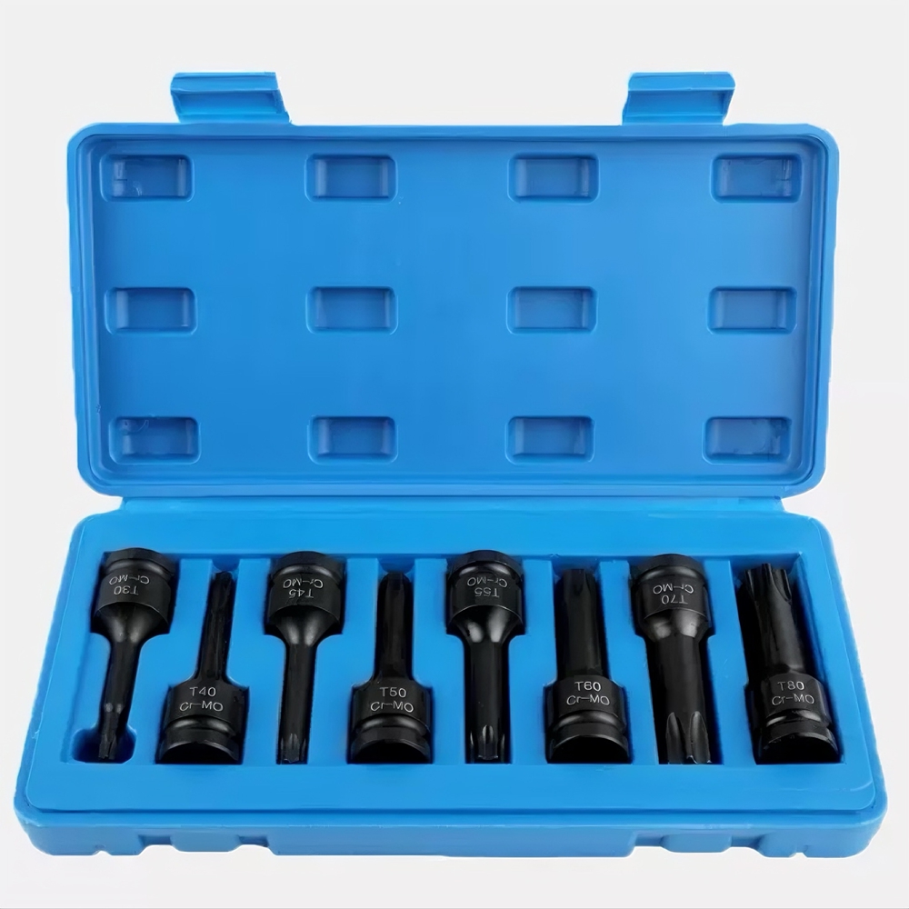 1/2-RT Mechanical Repair Socket Bit Tool Premium Bit Socket Set 8 Pcs RT5 RT6 RT7 RT8 RT10 RT12 RT13 RT14 Pneumatic Tools Kit Accessories Automotive