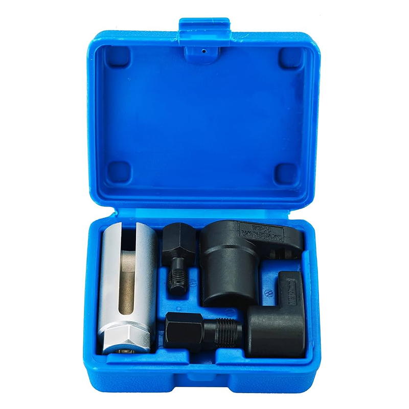  Click to see full view Automotive Oxygen Sensor Socket Set | 5 Pcs Offset Wrench Remover and Thread Chaser Kit for O2 Sensors