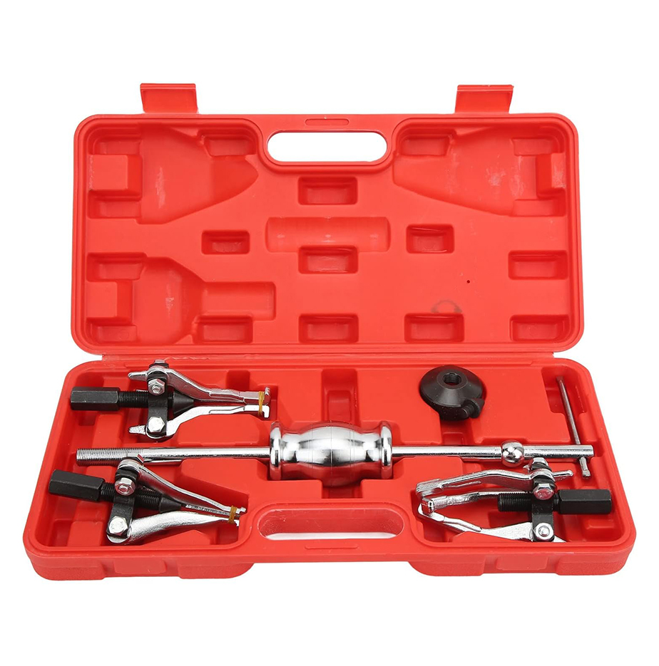 5pcs 3 Jaw Slide Hammer Puller Set Universal Internal External Pullers for Pulling Out Gears Bearings Reliable Bearing Slide Hammer Puller Set with 3pcs 3 Jaw Puller, Slide Hammer